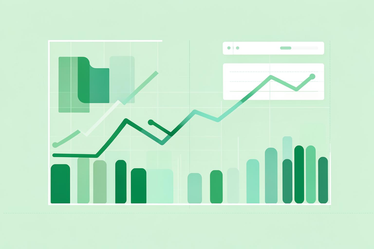 Reporting charts and trendlines showing front-desk performance